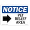 Signmission Sign, 12" H, Aluminum, Pet Relief Area (Right Arrow) Sign With Symbol, Landscape, 1218-L-17226 OS-NS-A-1218-L-17226 - alternate 1